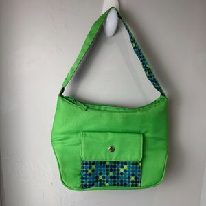 Insulated Shoulder Carry Lunch Bag Green Blue Unbranded Compact Cooler